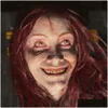 Máscaras de festa Evil Dead Rise Máscara de látex Cosplay Rave Horror Killer Capacete Fl Face Py Masquerade Halloween Costume Props Drop Delivery Ho Dhkfx