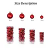 Décorations de Noël ornements en plastique peint ensembles de décoration pendentielle arbre accessoires 8cm 24 pcs 231026