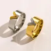 Designer Branded Rings Women Love Charms Wedding Jewelry Supplies 18K Gold Plated 925 Silver Plated Stainless Steel Ring Fine Fing209s