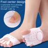 Accessoires de pièces de chaussures Hallux Valgus Séparateur à cinq orteils Orthopédique Soulager le chevauchement Silicone souple Réduire la fatigue de l'avant-pied Insert correcteur de pied 231025