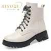 Boots AIYUQI Winter Shoes Women Large Size drop Nonslip Womens Snow Genuine Leather Warm Ankle 231026