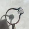 Bague en diamant de laboratoire 1ct, en argent Sterling 100% 925, bague de fiançailles, de mariage, pour femmes et hommes, bijoux de fête 2865