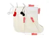 Shopping Bags Sublimation Blank Gift Candy Bag Cotton Linen Storage Christmas Stocking Socks Xmas Tree Hanging Ornament