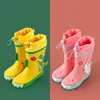 Chuva desgaste crianças capa de chuva botas de acasalamento unicórnio crianças menino meninas borracha para antiderrapante sapatos de água do bebê 231025