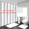 Shower Curtains Customized Shower Curtain Bedding Custom Po Waterproof Bathroom Curtain Odor Free Polyester Decorative Bathroom with Hooks 231025