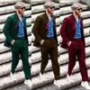 남자 양복 블레이저스 의상 Homme Pink Suit for Groomsman Beach Wedding Linen 2022 Summer 2 조각 남자 휴일 휴가 Made327a