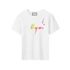 Nowe mody dzieci mody mody T-shirty TEE TEE BOUS Girls Kolorowe litery Koszule 100% bawełniane krótkie rękawie ubrania dla dzieci eskids cxd2310261