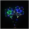 Balloon Led Plum Blossom 18 Inch Flashing Club Bobo Ball Light Up Balloons With Battery Boxes Birthday Party Decoration Drop Delivery Dhup2