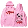 Sweats à capuche pour hommes Y2K Anime Nana Osaki Black Stones Imprimer Streetwear Hommes Femmes Casual Mode Sweat-shirts surdimensionnés Pulls à capuche