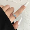 Moda prata anéis de ouro para meninas enmael colorido borboleta junta anel de dedo para mulheres tamanho aberto vintage anel ajustável