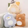 Nadziewane pluszowe zwierzęta Squishy Toy Animal Cat Bear Plush Toys Cute Penguin Doll Doll Girls Bed Sleeping Podusza