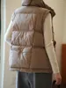 Damenwesten Einfarbige Stehkragen-Baumwollweste für Frauen 2023 Winter Koreanischer Stil Lose Vielseitige ärmellose Strickjacke Oberbekleidung