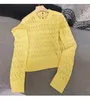 Women's Sweaters 2023 Wool Cashmere Jumper For Ladies Pink Or Yellow Long Sleeve Women Hollow Out Leaf Pattern Sweater