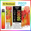 POCO enorm 5000 EU-lager 950mAh Type-C-laddare E Liquid 15ml 1,2Ω Mesh Coil 5000 Puffs 10 smaker Nikotin 50 mg Crazvapes