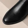 أحذية الكاحل نساء فاخر تقسيم البقر الجزء العلوي الكعب الكعب سليون بني دافئ الدفء خريف الشتاء المصنوعة يدويا حذاء الجلد الأصلي 231026