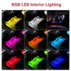 Upgrade Car LED RGB Atmosphere Strip Light Remote Voice Control Interior Styling Decorative RGB LED Dynamic Ambient Strip Light 12V