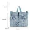 Sacs à bandoulière Sacs Sac à âme solide pour femme capacité sac de messager vintage bandoulière réglable sac à main en denim étoile travail travelqwertyui45