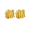 Серьги-гвоздики из серебра 925 пробы, модные ювелирные изделия из металла, трендовые серьги высокого качества из латуни золотого цвета для женщин, подарки 231025