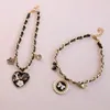 Collari per cani Collare per animali floreale personalizzato per cani di piccola taglia Ciondolo a cuore punk Collana di perle per gatti regolabile Accessorio per collo con zirconi nobili