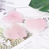 Nova fábrica diretamente venda premium coração forma guasha placa 100% cristal natural rosa quartzo gua sha massagem