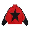 Men's Jackets Niche Star Pattern Outdoor Men Women Y2k Streetwear Casual Loose Jacket For Techwear Sport Clothing Waterproof