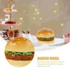 Parti Dekorasyonu Simüle Hamburger Model Burger Prop Cake Restoran Sahte Gıda Yapay Masaüstü Peynir Düzeni