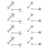 Ohrstecker, 8 Paar, Knorpelohrringe aus Edelstahl, winzige runde 2-mm-Zirkonia-Ohrpiercing-Ohrringe, kleine Hantel, Schraube/flache Rückseite, YQ231026