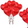 Palloncino Amore a forma di cuore 2022 San Valentino S Set di decorazioni per feste Pellicola in alluminio Iloveyou Palla rossa dorata Regali Forniture Drop Deliver Dhbvd
