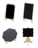 98203CM 4 Designs mini trä svarta tavlan placerade namn bordnummerfodskyltar festliga festtillbehör för bröllopsfest1332900