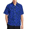 Mäns avslappnade skjortor söta växtpalmtryck semester skjorta hawaiian coola blusar man plus storlek 3xl 4xl