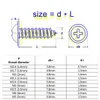 カスタマイズ可能な304ステンレス鋼クロスフィリップスフィリップスパンラウンドヘッド、ワッシャーカラーセルフタッピングネジM3 M3.5 M4 M4.8 M5