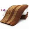 Towel Brown Cotton 1 PC 35x75cmバスルーム大人のクイックドライソフトフェイス吸収剤。バスセット