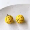Basket-ball Miniature avec cerceau, Mini moule de Sport en résine pour accessoires de bijoux à faire soi-même, 1224623