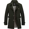 Men's Trench Coats Autumn And Winter Thickened Jacket Coat