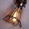 Lampa ścienna w stylu loftu Antique wiejska klatka ptaków Edison Bar Industrialne oświetlenie domowe korytarz mistrzowska korytarz E27 LED Tinkonce