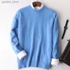 Suéter masculino genuíno 100% mink cashmere suéter homens jumper 2022 outono inverno casual o-pescoço quente pulôver robe hombre pull homme q231026