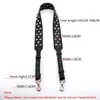 Bag Parts Accessories TINBERON Bag Strap For Genuine Leather Adjustable Wide Crossbody Strap Fashion Metal Rivets Bag Accessories Belt Shoulder Straps 231026