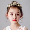 Hårklipp Girls 'Crown Headdress Children's Princess Girl Birthday Accessories Stage Show Catwalk Po Studio Pography