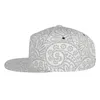 Ball Caps Paisley Wit 3D Print Baseball Cap Casual Zonnehoed Elegante Etnische Stijl Mode Podium Hip Hop Dames Heren