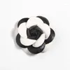 Decorative Flowers 100Pcs 6cm 2.3inch Leather Fabric Artificial For Wedding Dress Hats Headband Brooch DIY Home Decor