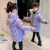 Down Coat Girls Coat Fashion Long Down Jackets For Girls Winter Thick Warm Parkas Snowsuit Cute Bear Hooded Children's Outerwear 4-12 Year 231025