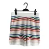 24ss Casablanca Desginer Knit Rainbow Coloré Hawaïen Vacances Loisirs casablanc Tricoté Creux Stripe Style Américain Shorts