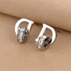 Belles femmes Style lettre D boucle d'oreille en acier inoxydable bijoux de mariage pour cadeau