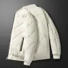 Giacca invernale da uomo Parka addensare cappotto caldo giacche con colletto alla coreana tinta unita Parka cappotto moda maschile streetwear soprabito
