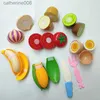 Kitchens Play Food Children's House Fruit Pizza Vegetable Cutting Broken Cut Food Serious Early Education Toy Kitchen Pretend Cook Coloured KnivesL231026