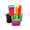 11mL Jar Food Grade Silicone Oil Barrel Container Jars Dab Wax Rubber Drum Shape Silicon Dry Herb Dabber Box DHL Free