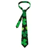Bow Ties St Patricks Day Tie Shamrock Pattern Business Neck Men Kawaii Funny Necktie Accessories Quality Design Collar