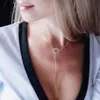 Naszyjniki Emanco Aesthetic Stal ze stali nierdzewnej dla kobiet Korean wisiorek Złoty Naszyjnik Choker dla kobiety mody Y03092577