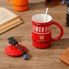 Mugs 480ML Cute Personalized Ceramic Mug Fun Quirky Couple High Temperature Resistant Niche Home Water Male Gift 231026