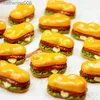 Kitchens Play Food 10Pcs/Set Mini Simulation Food Hamburger Pretend Play For Doll Kitchen Toys Dollhouse Miniatures Classic Charms DIY DecorationL231026